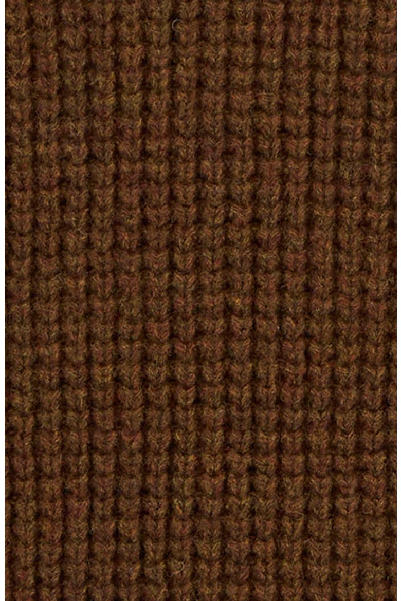 Gearstone Zip Shoulder Wool Sweater, Alternate, color, UMBER