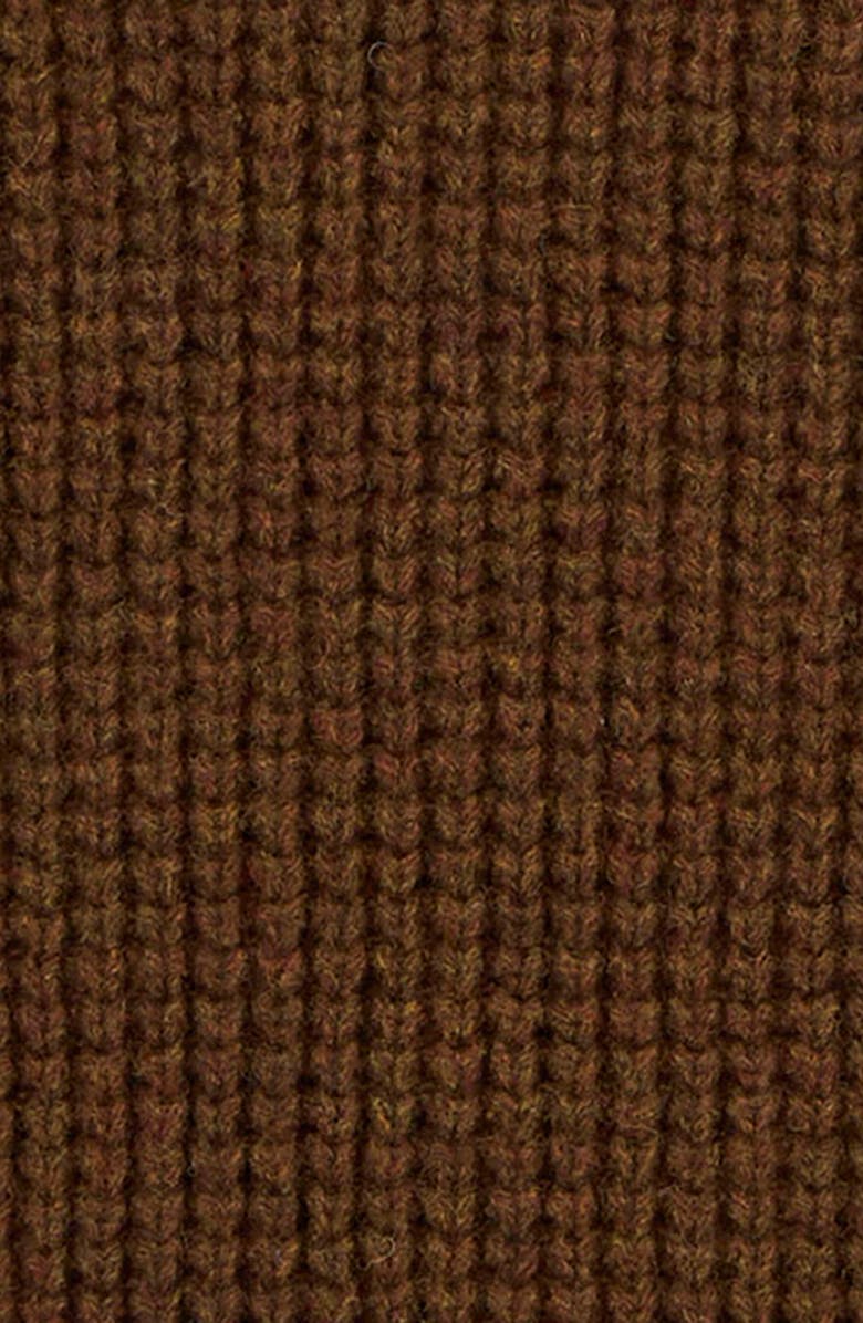 Barbour Gearstone Zip Shoulder Wool Sweater, Alternate, color, Umber