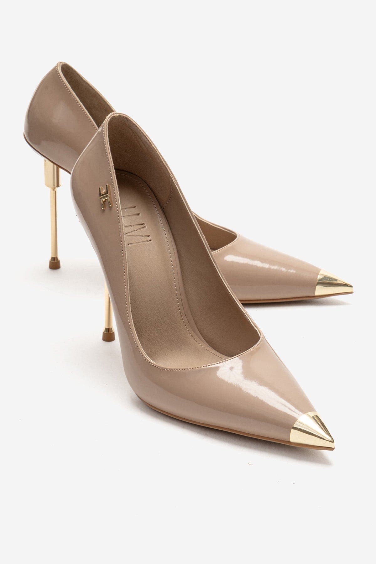 Carlas Stiletto Pump, Alternate, color, Beige Patent