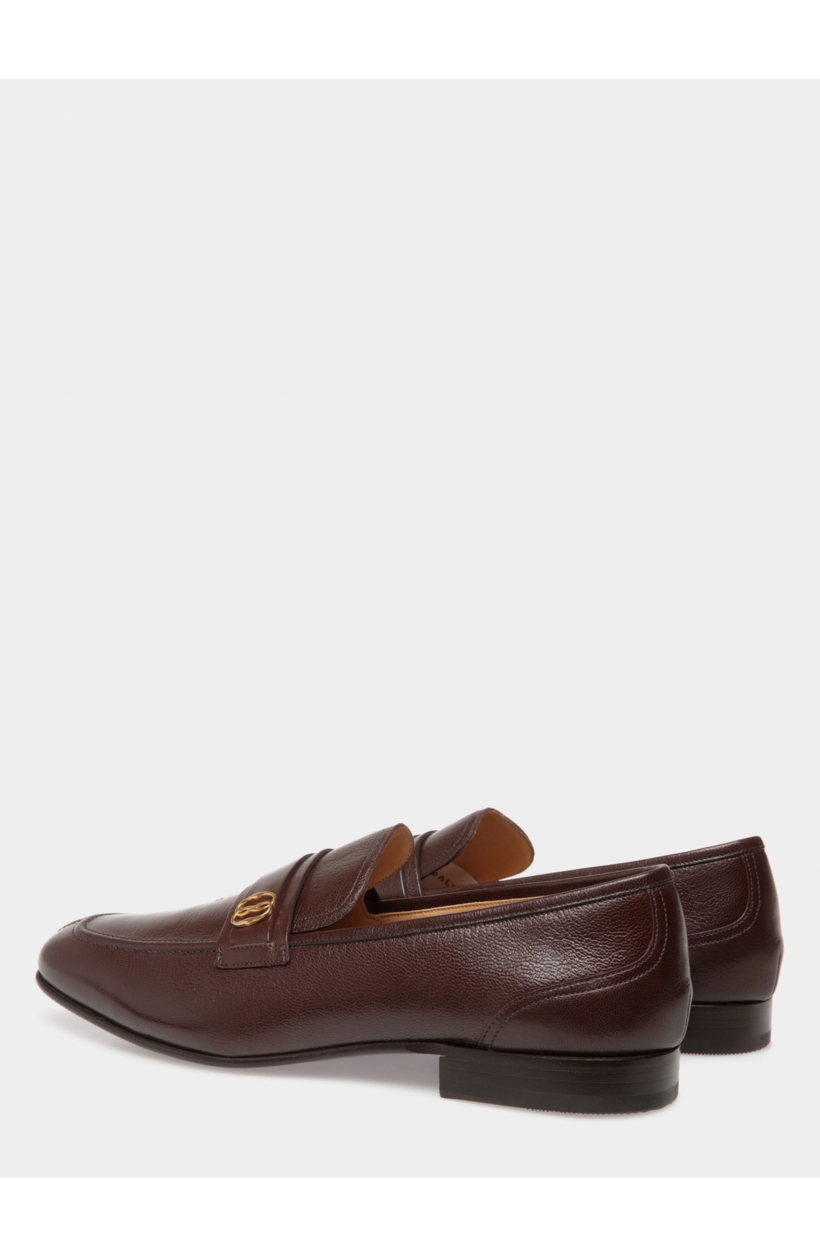 Bally Suisse Loafer in Grained Goat Leather, Alternate, color, Ebano 21
