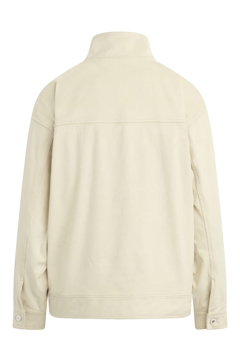 The Margot Faux Leather Jacket, Alternate, color, BONE