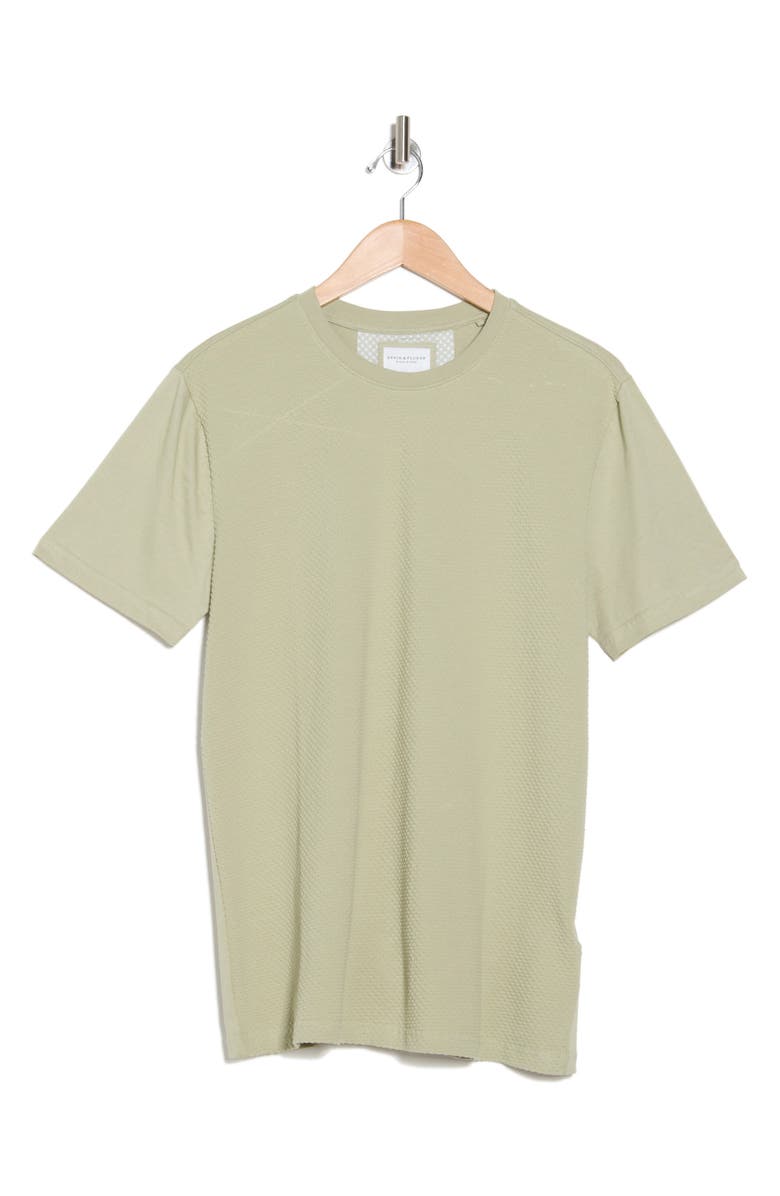 DENIM AND FLOWER Sage Green Texture T-Shirt, Alternate, color, 