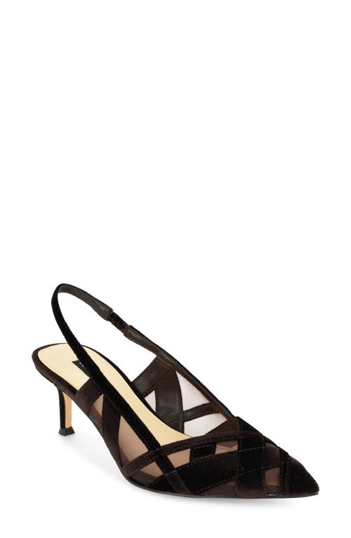 Nine West Ellite Slingback Pump In Dark Brown