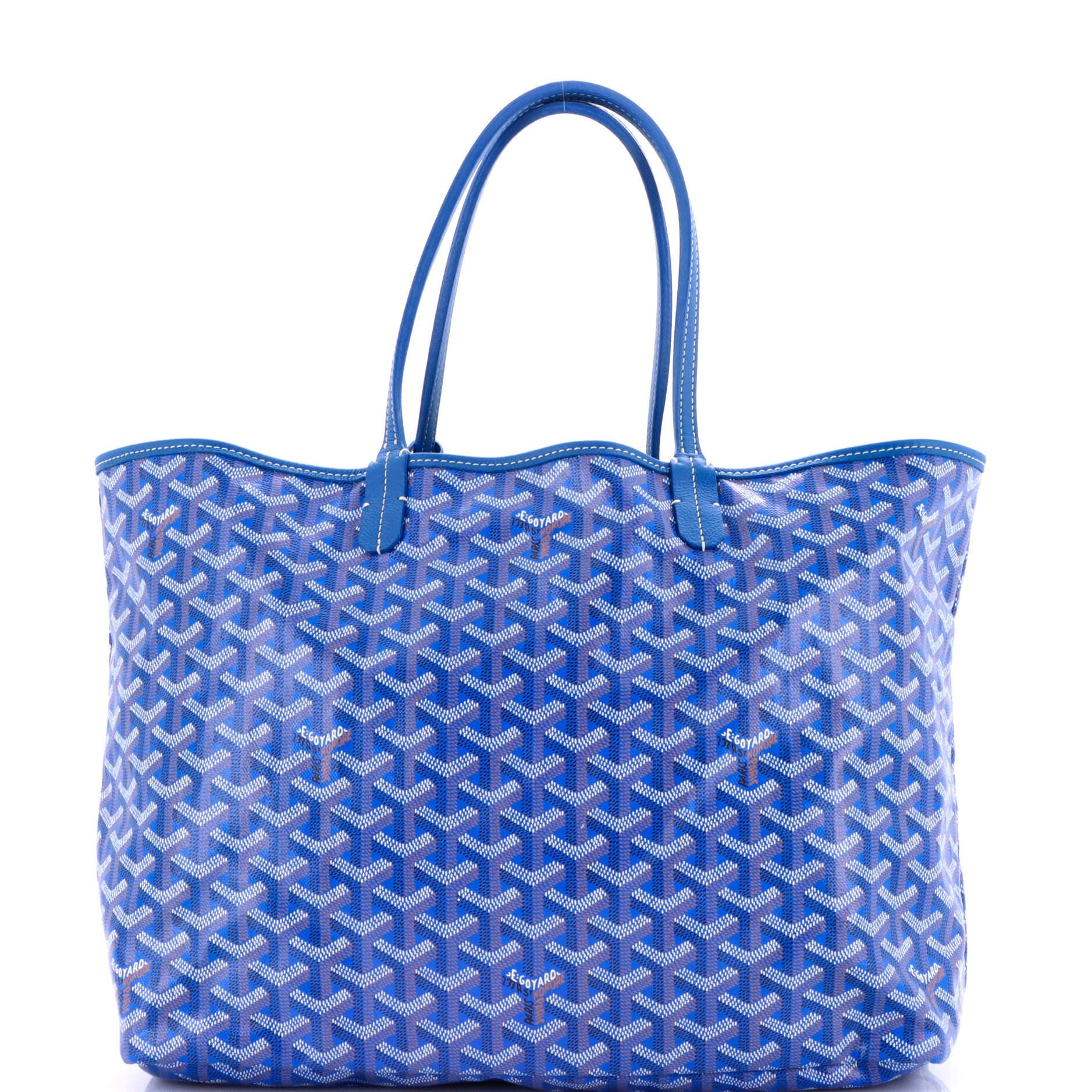 Pre-Owned Goyard Saint Louis Tote Coated Canvas PM, Main, color, Blue