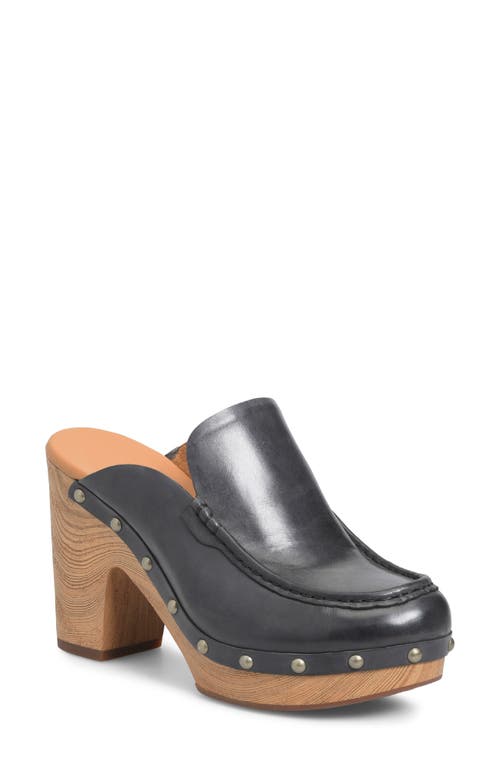 Kork-Ease® Spencer Platform Clog in Black Leather 