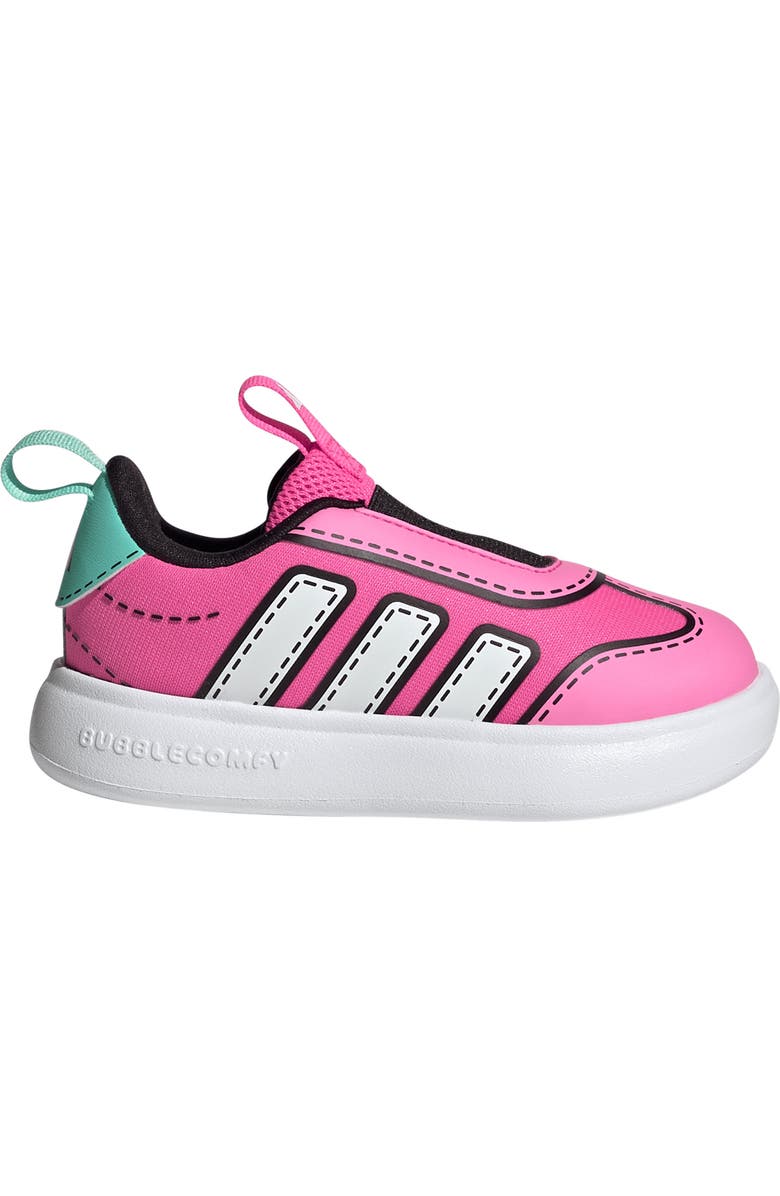 adidas Kids' Bubblecomfy Knit Sneaker, Alternate, color, Lucid Pink/ White/ Aqua