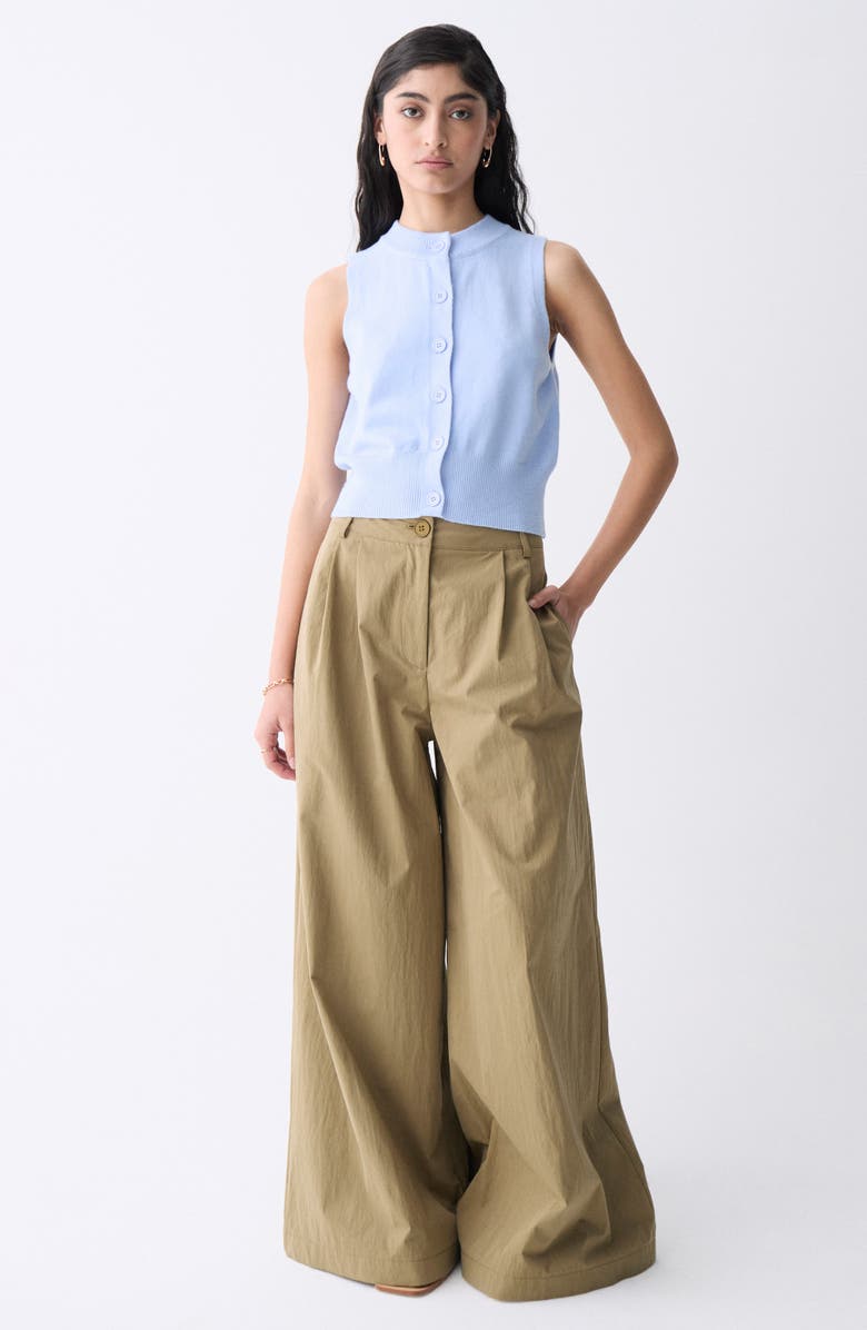 DELUC Almada Button-Up Sweater Vest, Alternate, color, Light Blue