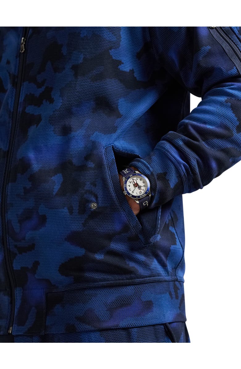 Polo Ralph Lauren Big & Tall Double Knit Zip-Front Tech Sweatshirt, Alternate, color, Spy Camo