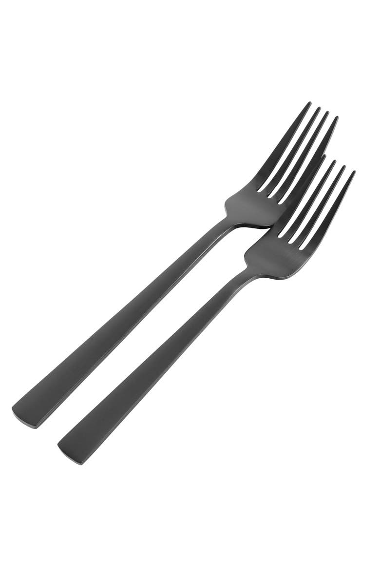 Earlston 20 Piece Stainless Steel Flatware Set, Alternate, color, Black