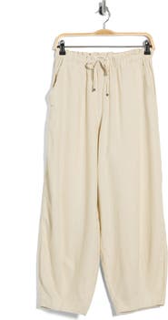 MAX STUDIO Cropped Drawstring Pants