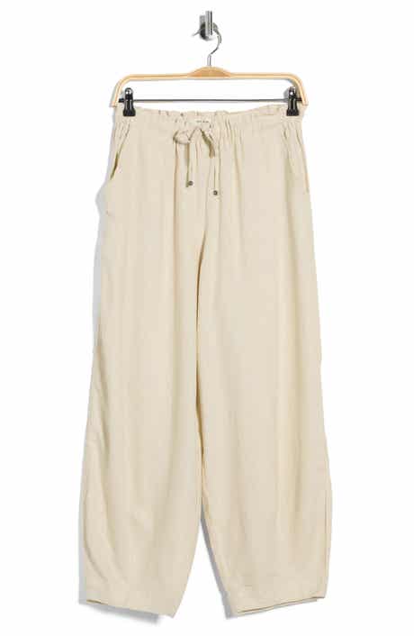 MAX STUDIO Cropped Drawstring Pants