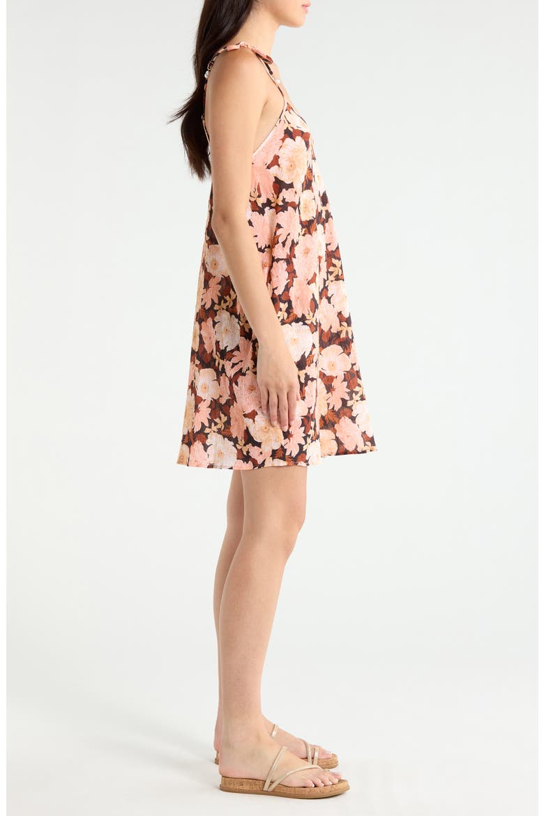 Short Boxy Beach Cover-Up Dress, Alternate, color, BLACK