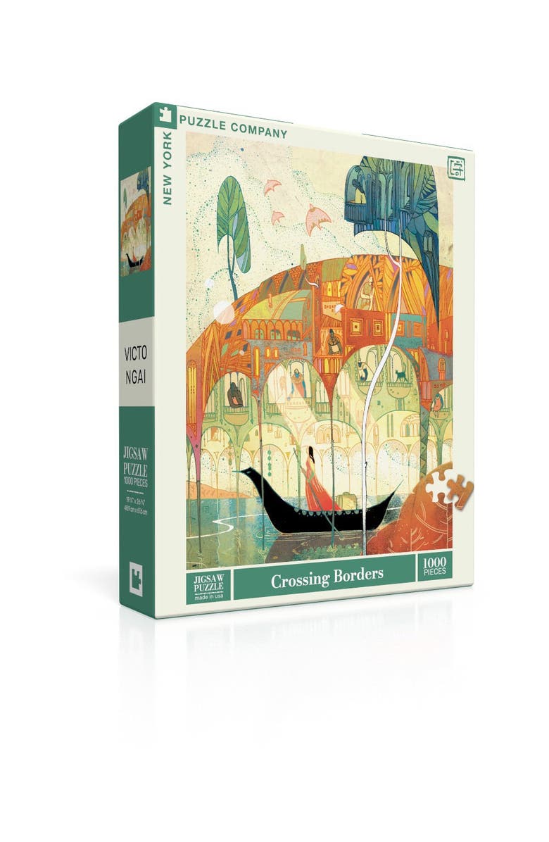 NEW YORK PUZZLE COMPANY Crossing Borders 1000 Piece Puzzle, Alternate, color, NO COLOR