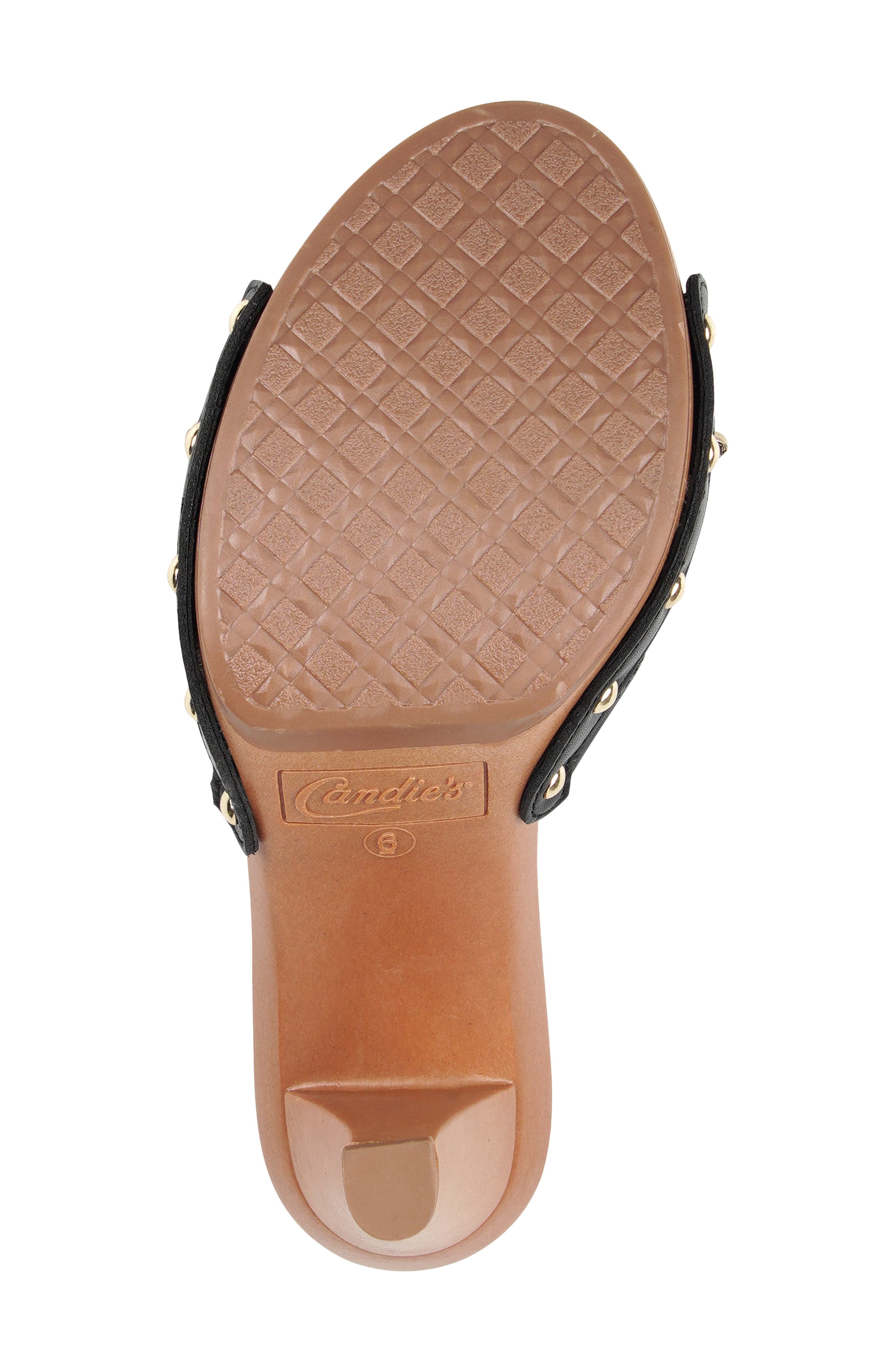 Candie's Lucianna Platform Slide Sandal, Alternate, color, Black Fabric