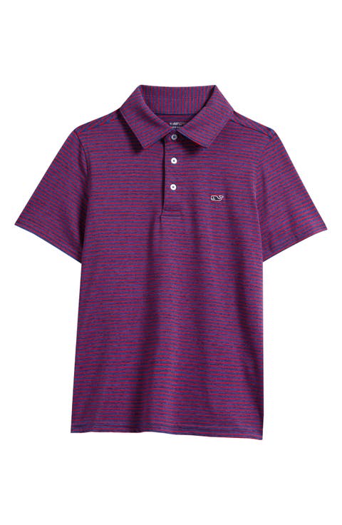 Kids' Bradley Stripe Stretch Polo