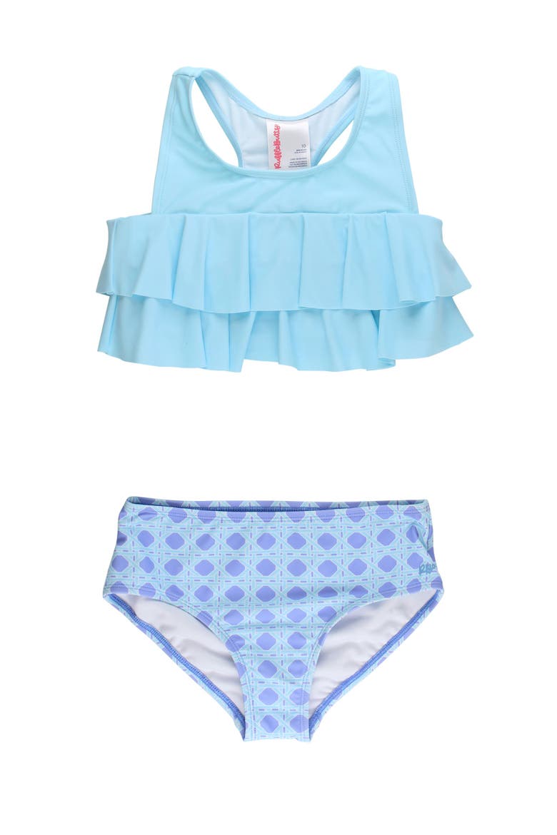 Flounce Bikini 2-Piece Swimsuit, Main, color, Periwinkle Blue Coastal Cane