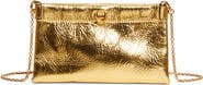Etro Mini Talk Metallic Leather Clutch