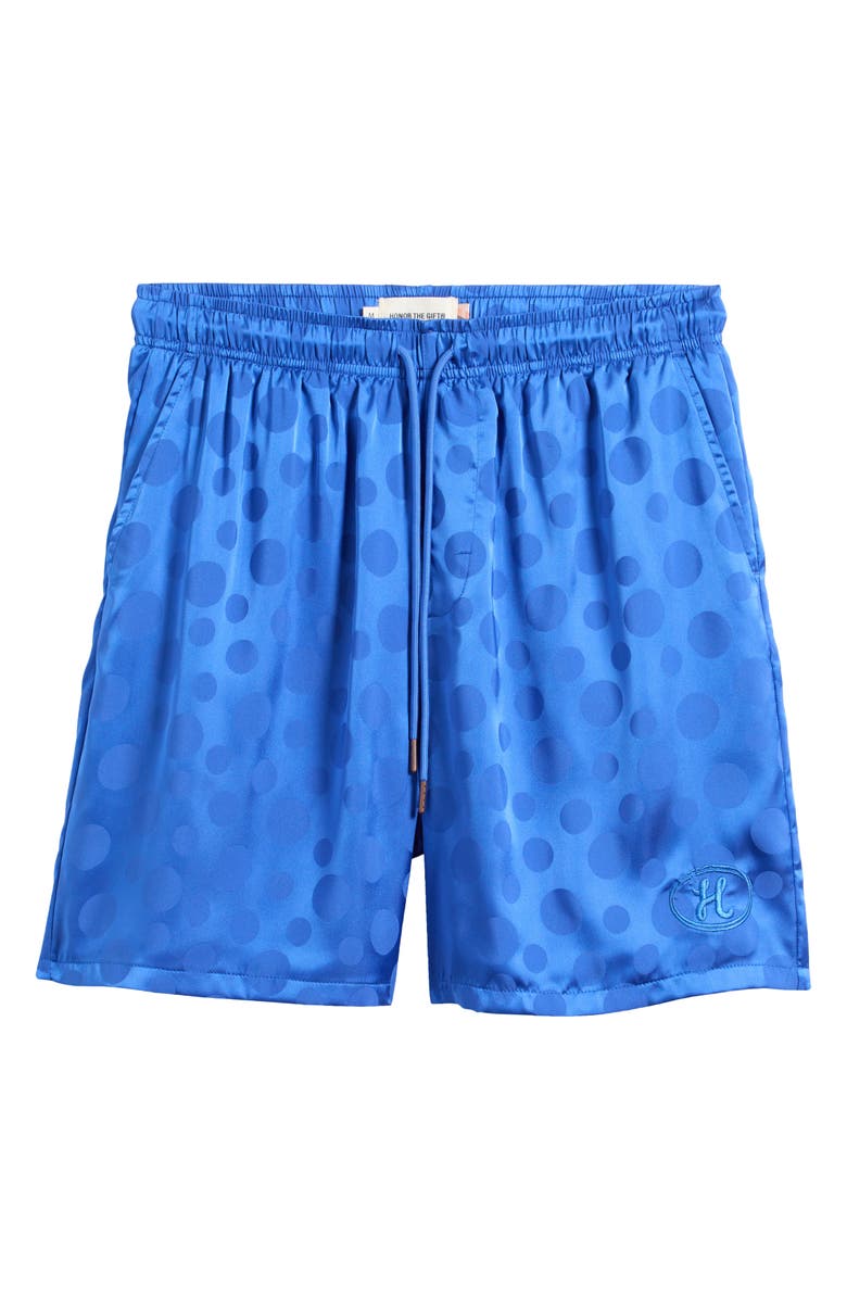 HONOR THE GIFT Polka Dot Drawstring Shorts, Alternate, color, Blue