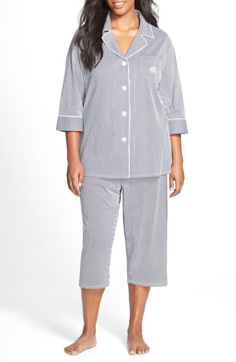 Knit Crop Pajamas (Plus Size)