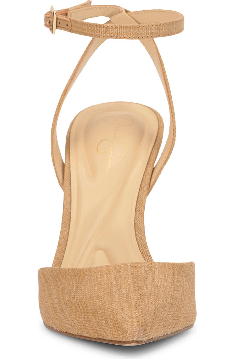 Jessica Simpson Ocanna Ankle Strap Pointed Toe Pump, Alternate, color, Natural