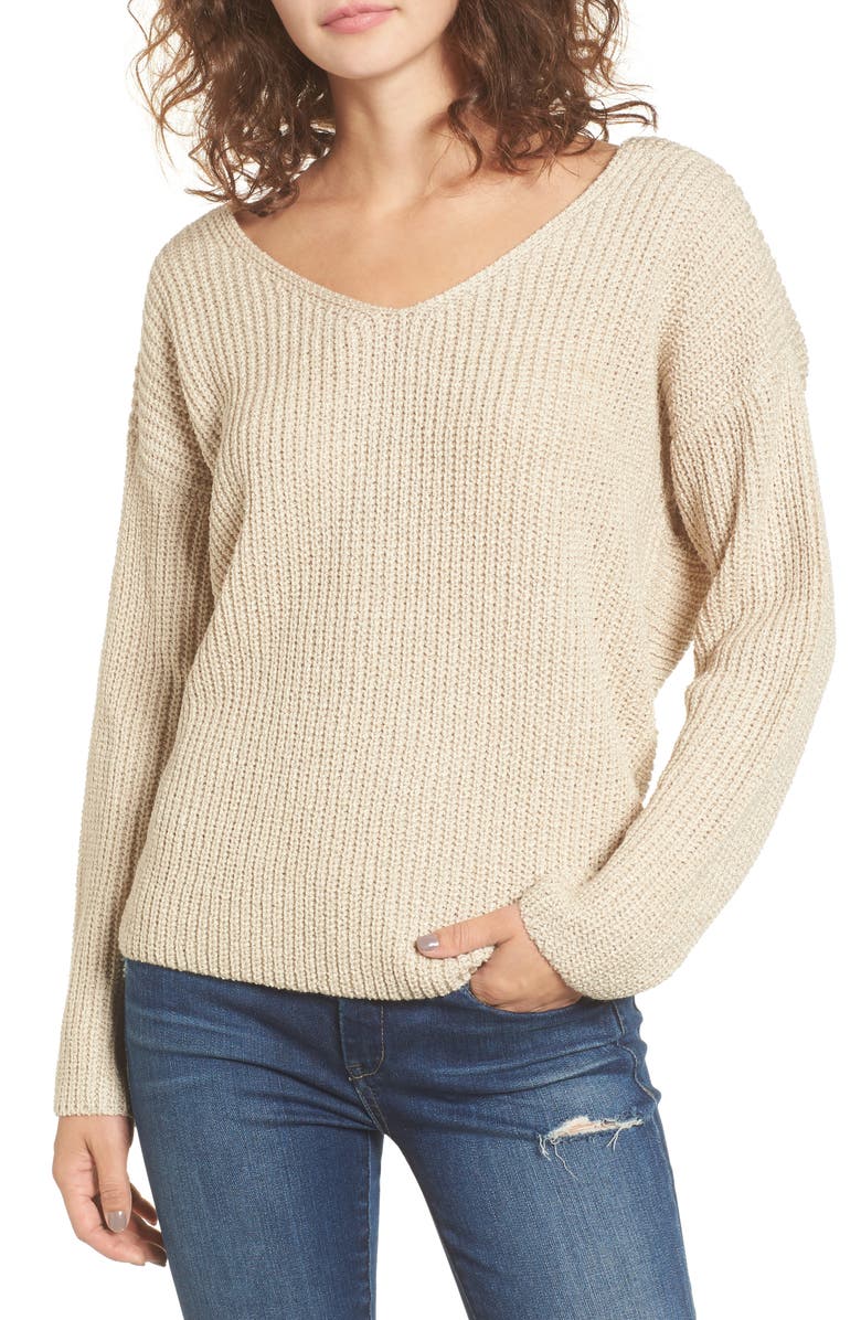 ASTR the Label Twist Back Sweater, Main, color,
