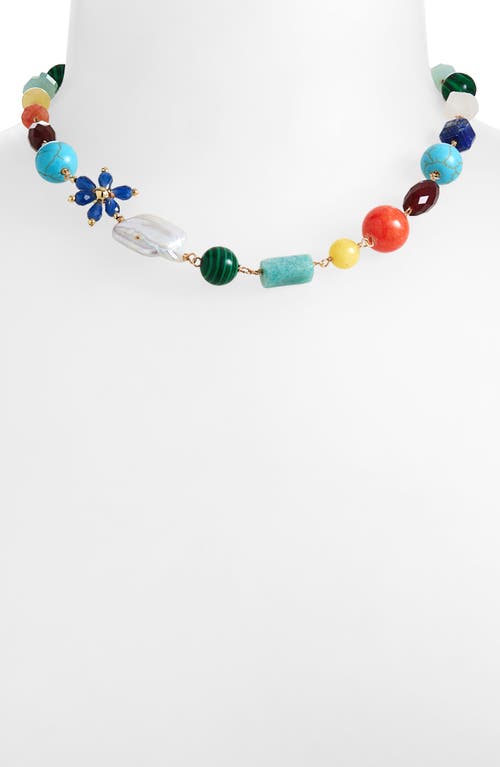 Panacea Multistone & Freshwater Pearl Necklace