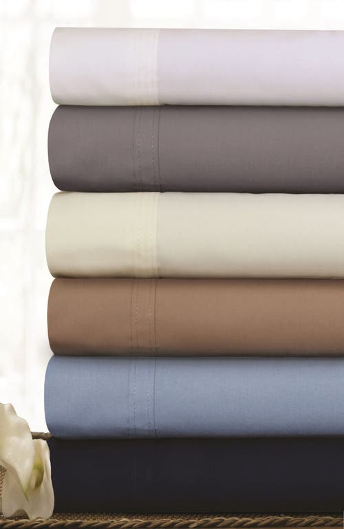 Azores Home 300 Thread Count Cotton Percale Pillowcase Set In Brown