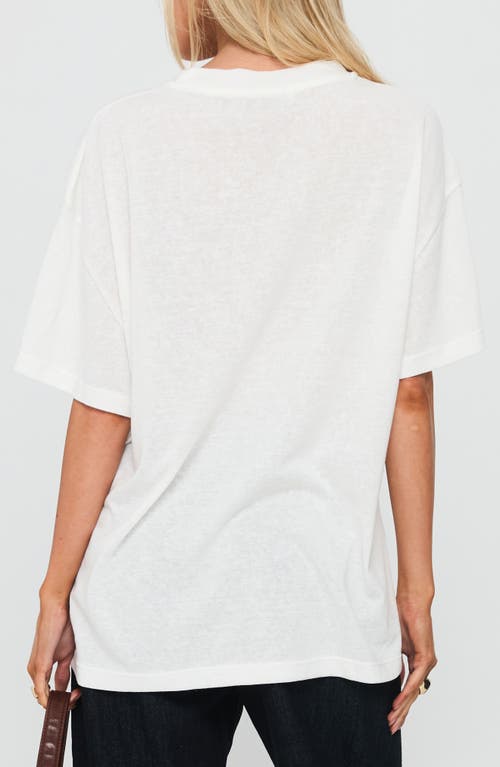 Princess Polly Zaydee Oversize Cotton Blend T-shirt In White