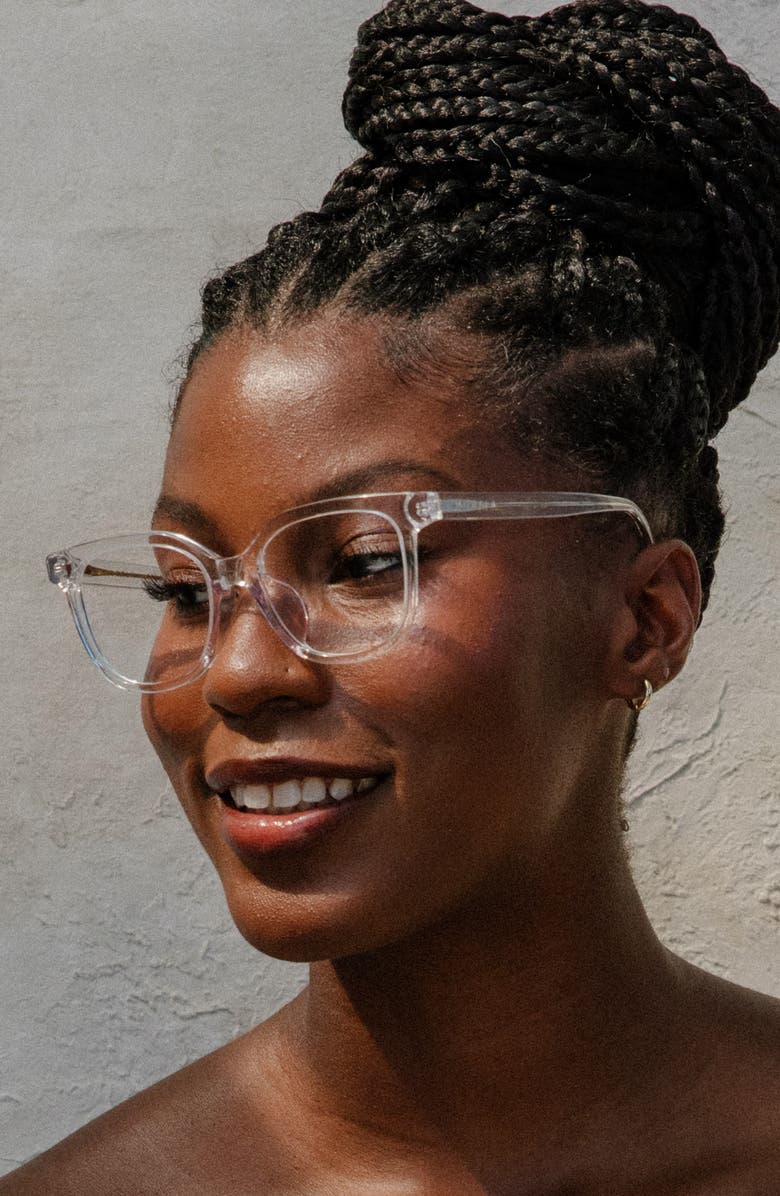 Mohala Eyewear Lahela 52mm Low Nose Bridge Medium Width Square Optical Glasses, Alternate, color, 