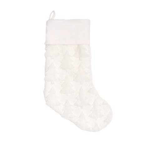 Frosted Tree Hanging Christmas Stocking 20"