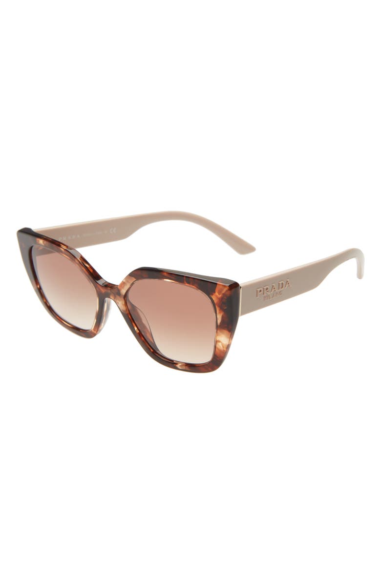 Prada 52mm Butterfly Sunglasses, Alternate, color, Brown Tortoise