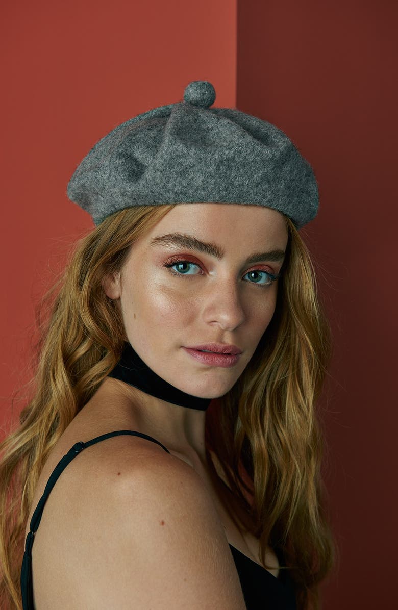 BP. Wool Blend Beret, Alternate, color, 
