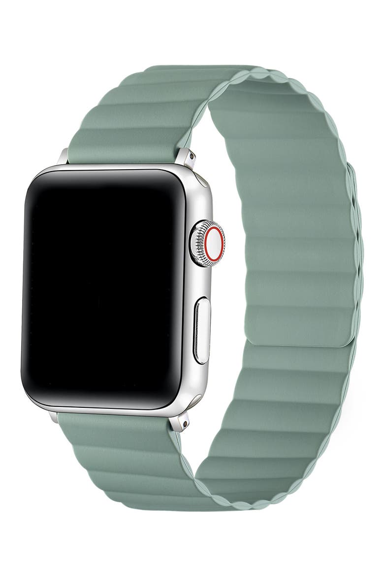 Silicone Apple Watch® Watchband, Alternate, color, SAGE GREEN
