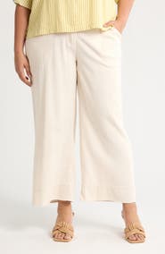 MAX STUDIO Twill Wide Leg Pants