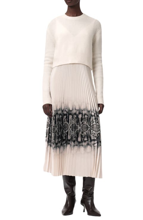 Curtis Ophis Two-Piece Sweater & Pleated Midi Dress