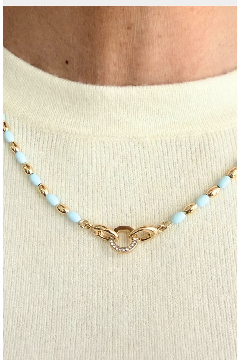Joie Beaded Necklace, Alternate, color, Light Blue