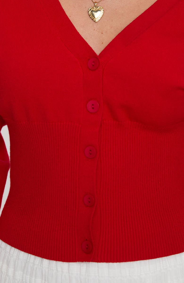 Princess Polly Wistfully V-Neck Cardigan, Alternate, color, 