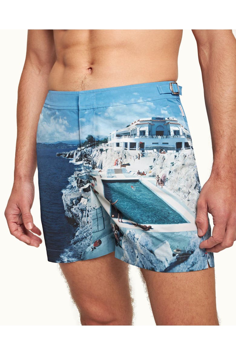 Bulldog Mid-Length Swim Shorts, Alternate, color, ROC POOL II