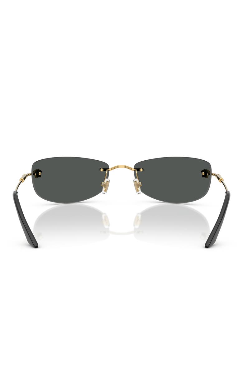 60mm Rectangular Sunglasses, Alternate, color, GOLD