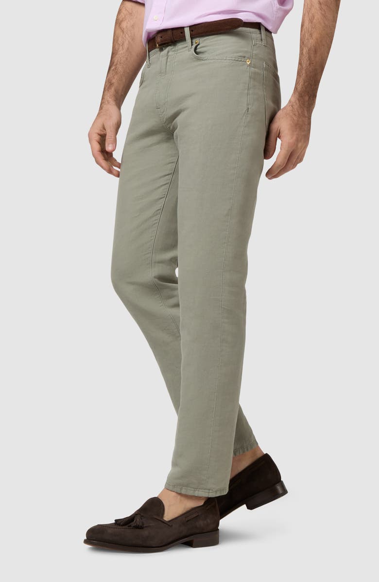 Sid Mashburn Slim Straight Leg 5 Pocket Pants, Alternate, color, Sage Canvas