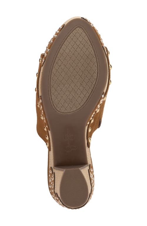 Jessica Simpson Shelbie Tuscan Tan Suede Platform High Heel Slide Sandals In Tuscan Tan