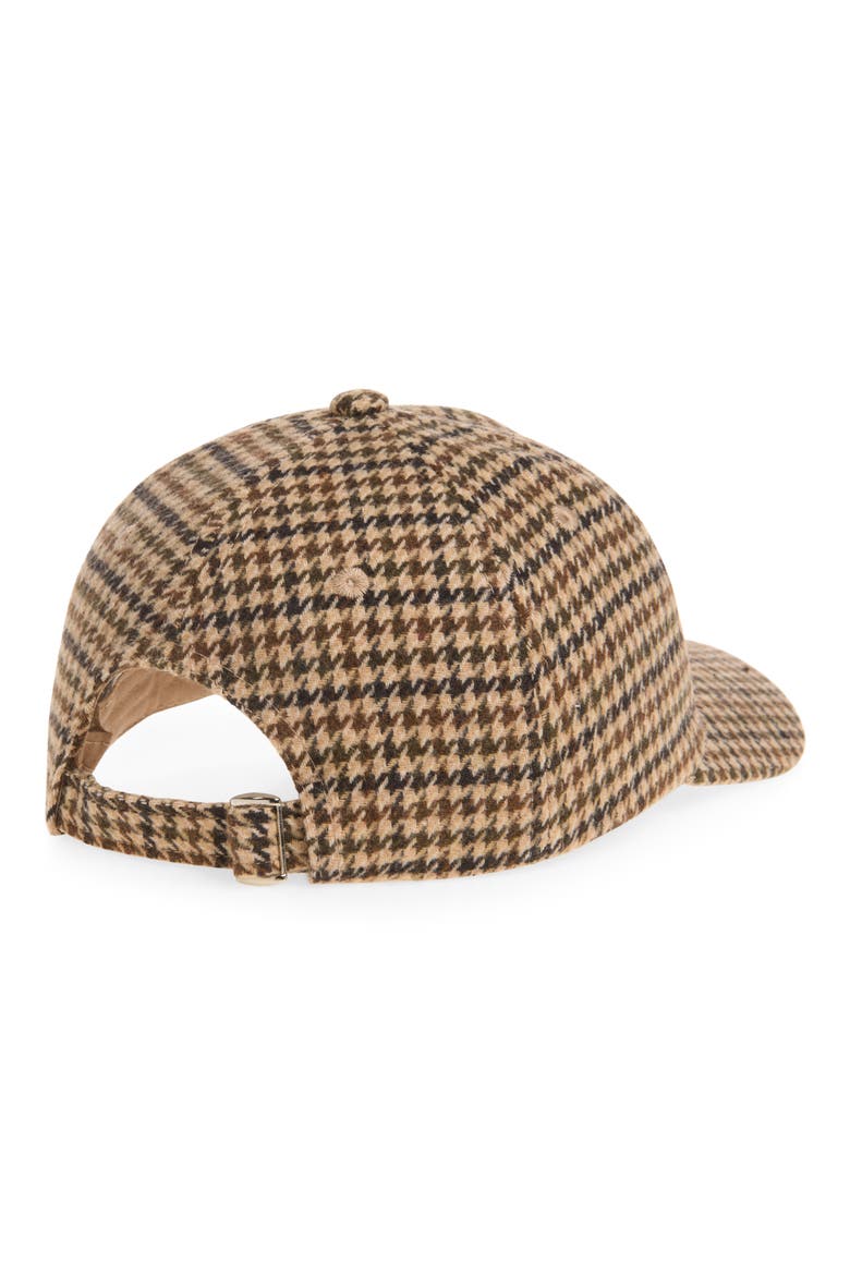 Classic Houndstooth Baseball Cap, Alternate, color, BROWN