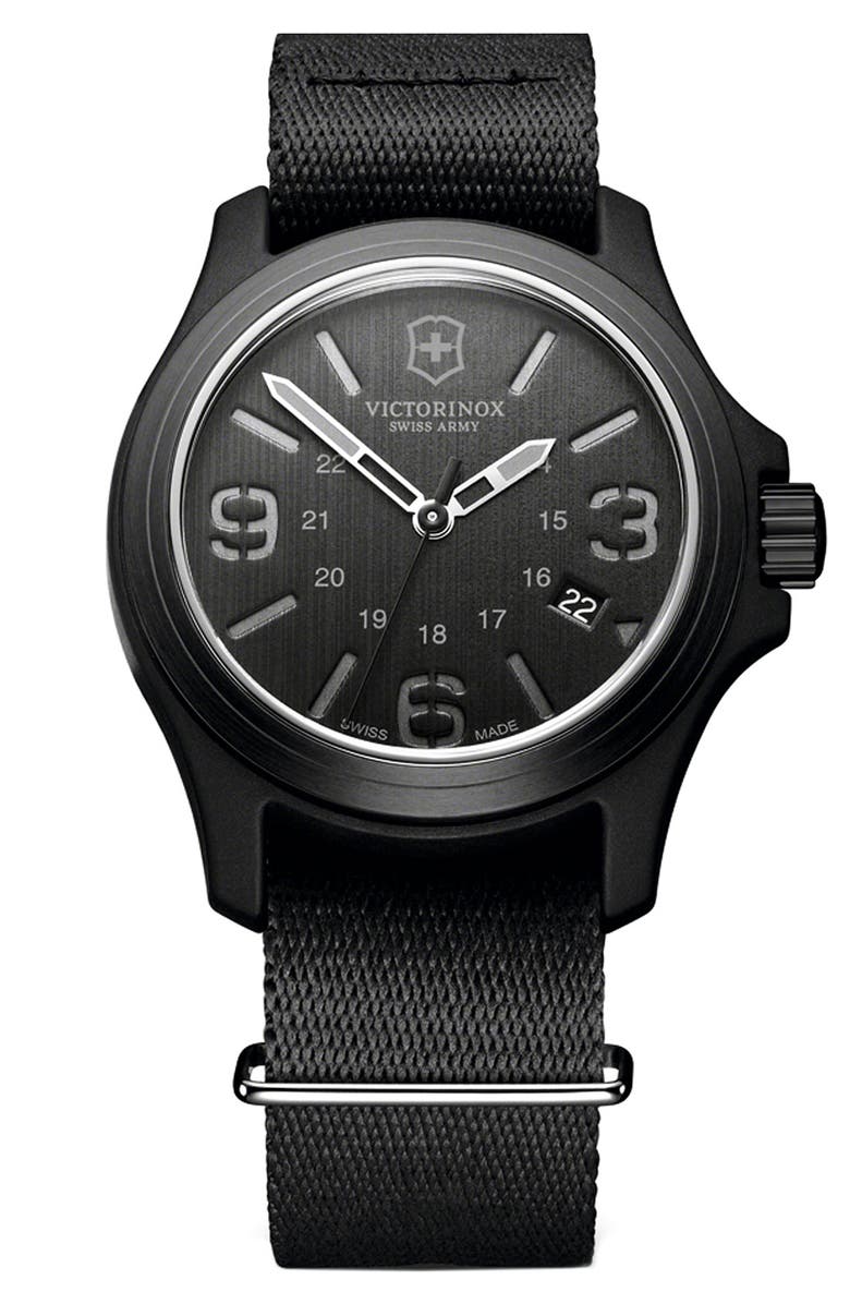 Victorinox Swiss Army<sup>®</sup> 'Original' Nylon Strap Watch, 40mm, Main, color,