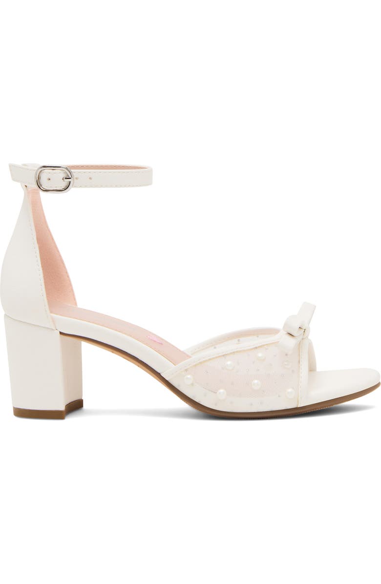 Steve Madden Kids' Jadia Ankle Strap Sandal, Alternate, color, White Mesh