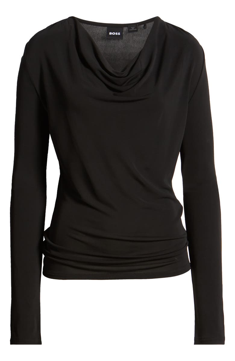 BOSS Eseyana Cowl Neck Top, Alternate, color, Black