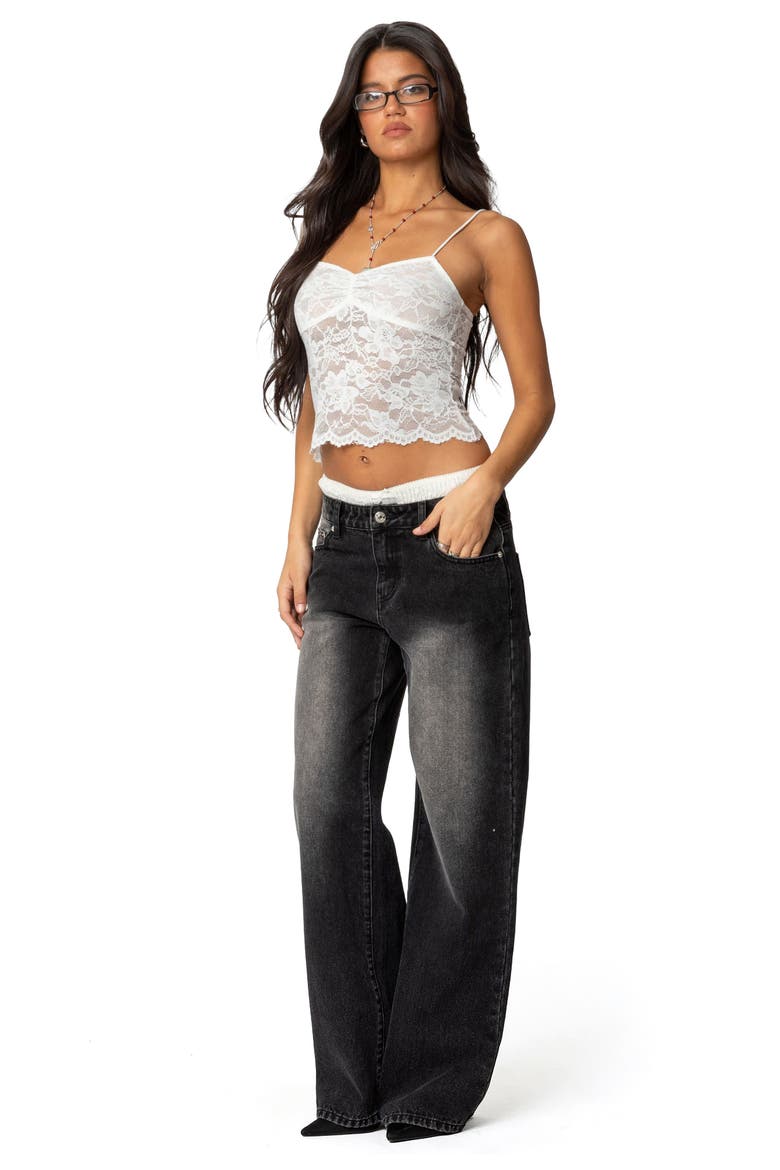 Rut Floral Lace Tank Top, Alternate, color, WHITE