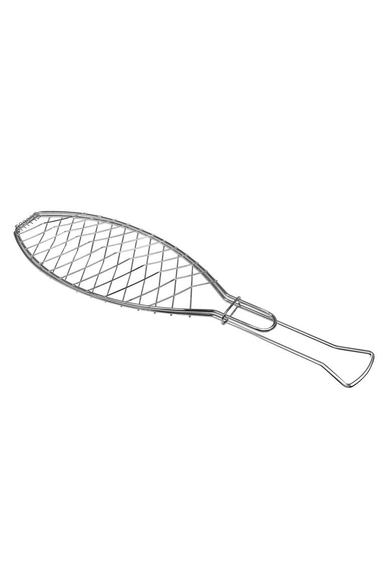 BBQ Grill Fish Basket, Extra Large, Main, color, Silver