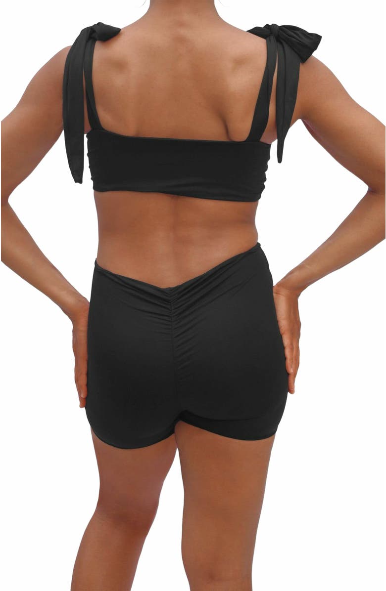 Mary Mercedes Emma 3" Swim Shorts, Alternate, color, Black