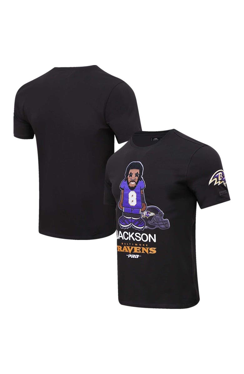 PRO STANDARD Men's Pro Standard Lamar Jackson Black Baltimore Ravens Player Avatar Graphic T-Shirt, Main, color, 