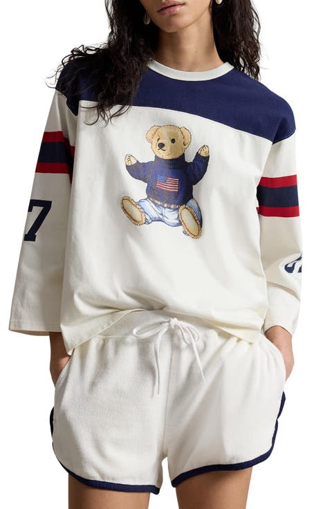 Polo Bear Cotton Jersey Top